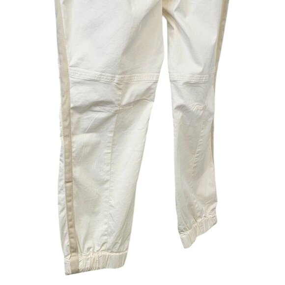 Anthropologie The Richie Slim Joggers Size 14 White Cotton Twill Tapered Leg NWT - Picture 8 of 11